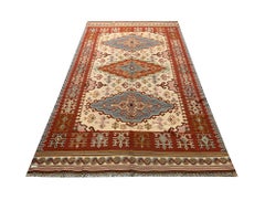 Antique Serbian Kilim Rug, Handwoven Wool, Tribal Design, Circa 1920