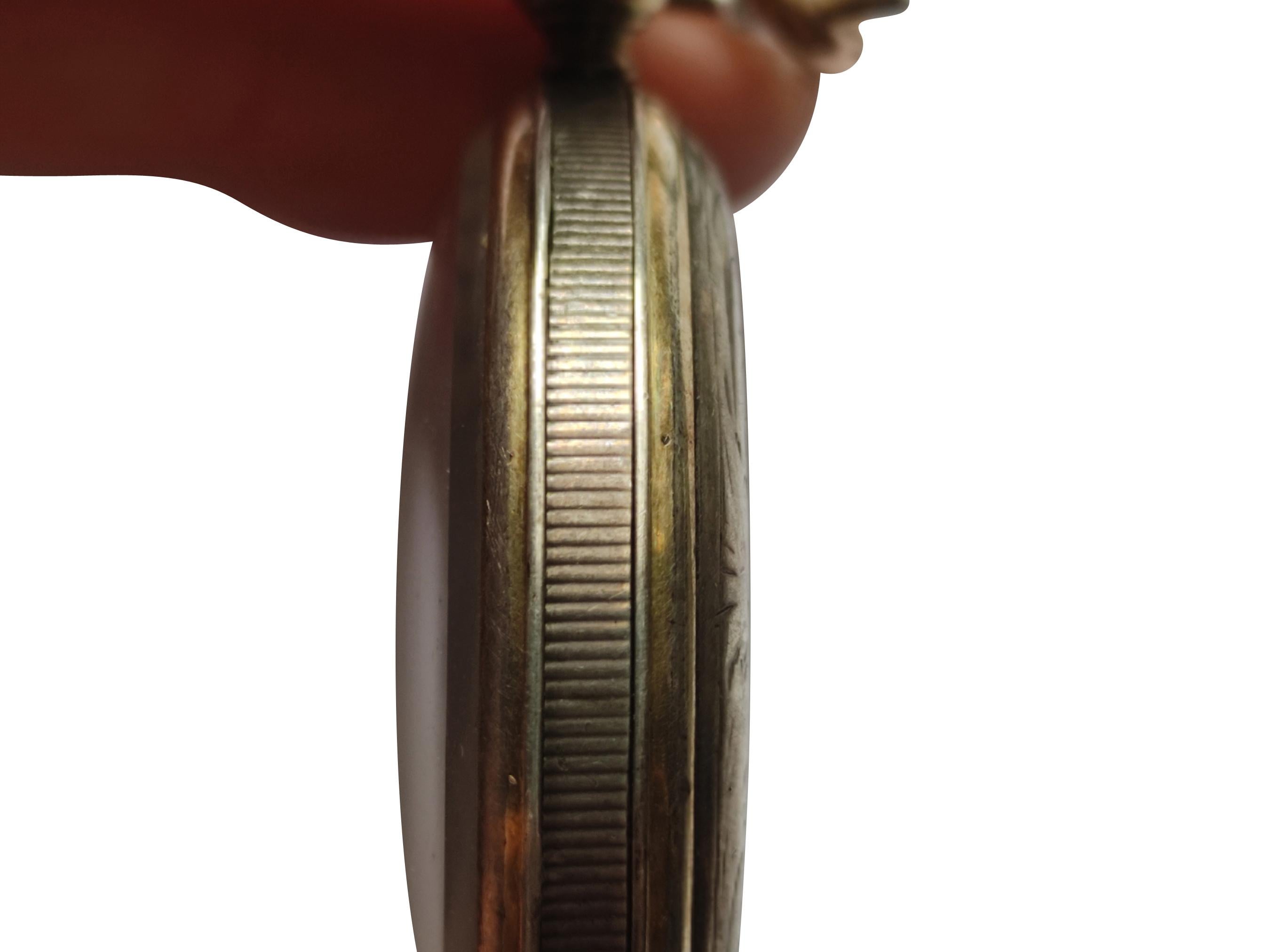 Rare montre de poche française des années 1800 avec cadran en émail peint en vente 10