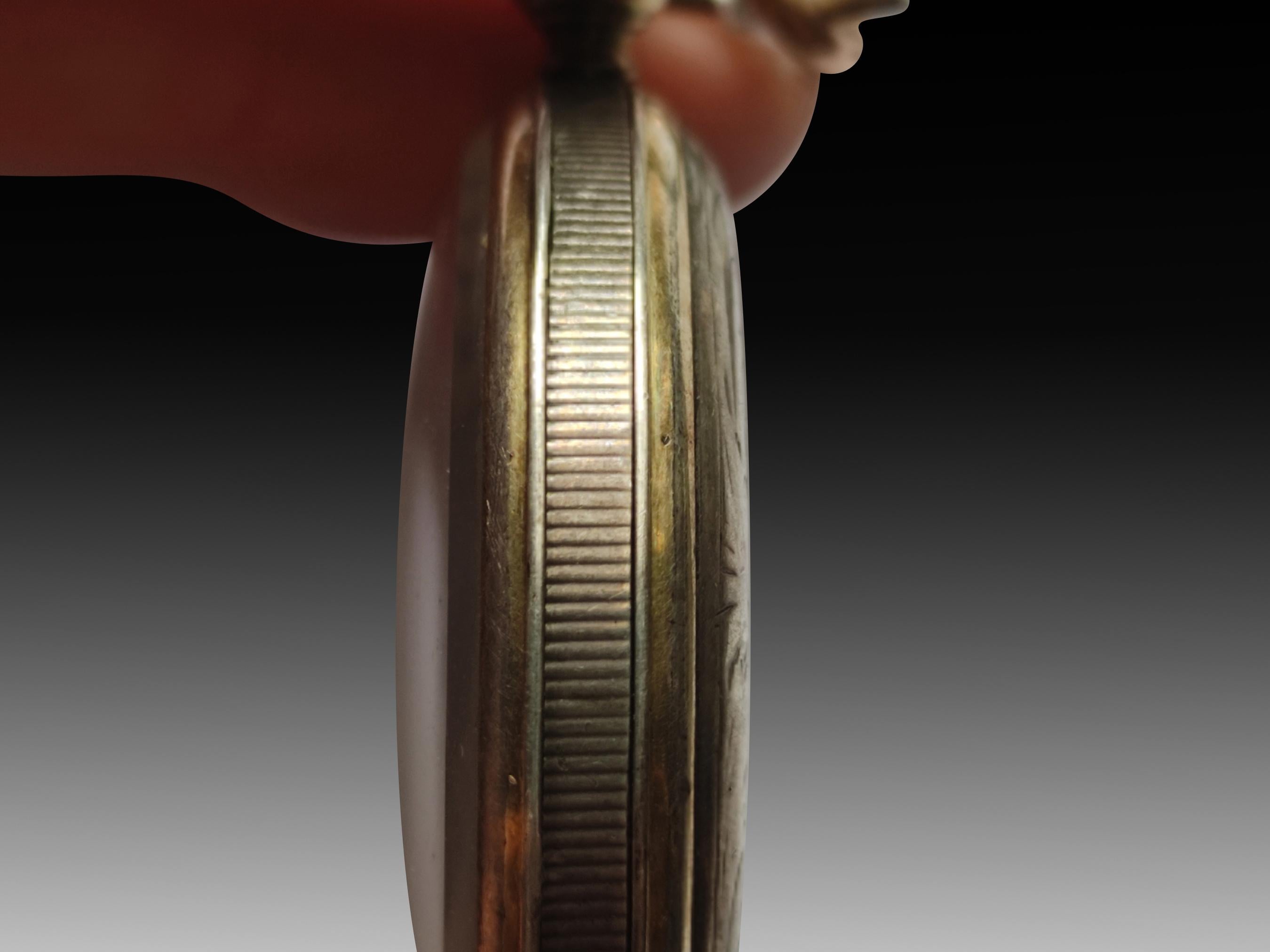 Rare montre de poche française des années 1800 avec cadran en émail peint Bon état - En vente à London, GB
