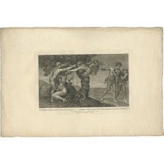 Rare tirage ancien de Temptation et Expulsion, vers 1780