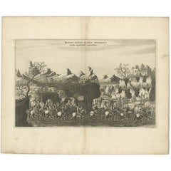 Rare Antique Print of the Chinese Cavalry, 1668