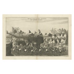 Rara stampa antica della cavalleria cinese, 1668