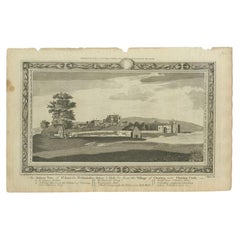 Rare Antique Print of the Famous Westminster Abbey, London, England, C.1800