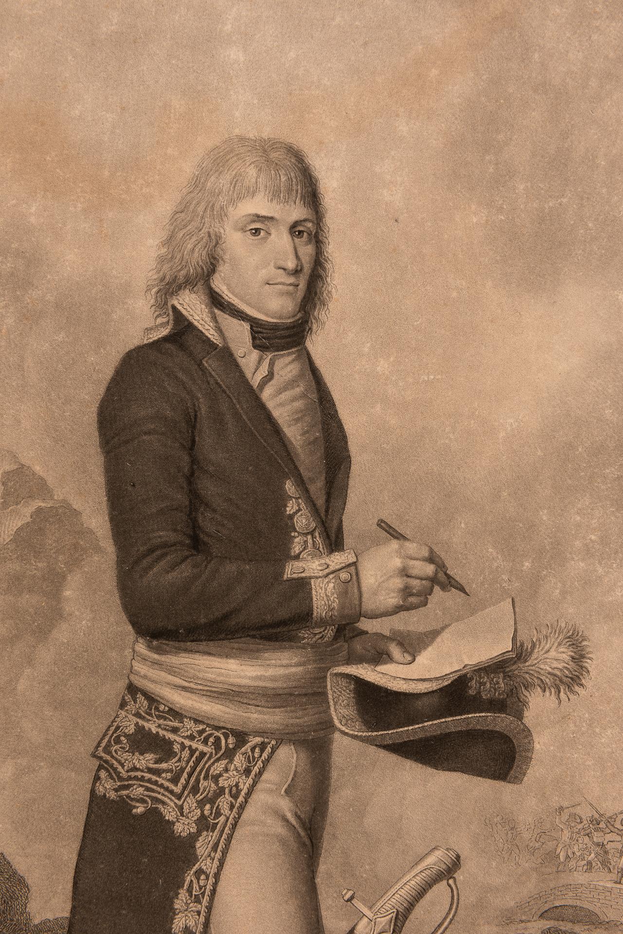 Antique large print of young NAPOLEON, very rare..
with a little painting error: Buonararte instead of Bonaparte.

ref. ST/725.
