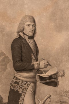 Rare Antique  Print of Young Napoleon