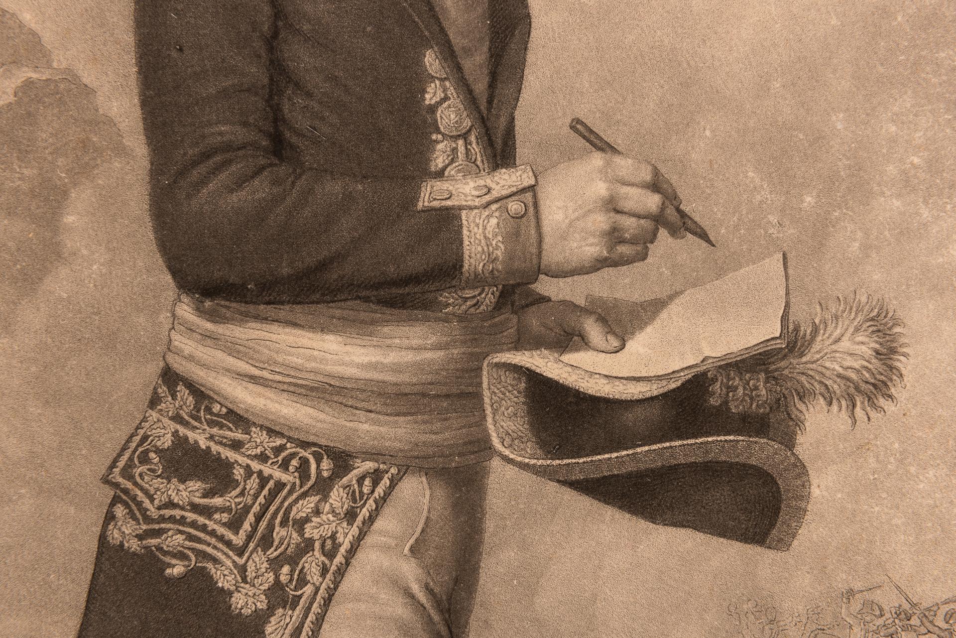 French Rare Antique  Print of Young Napoleon For Sale