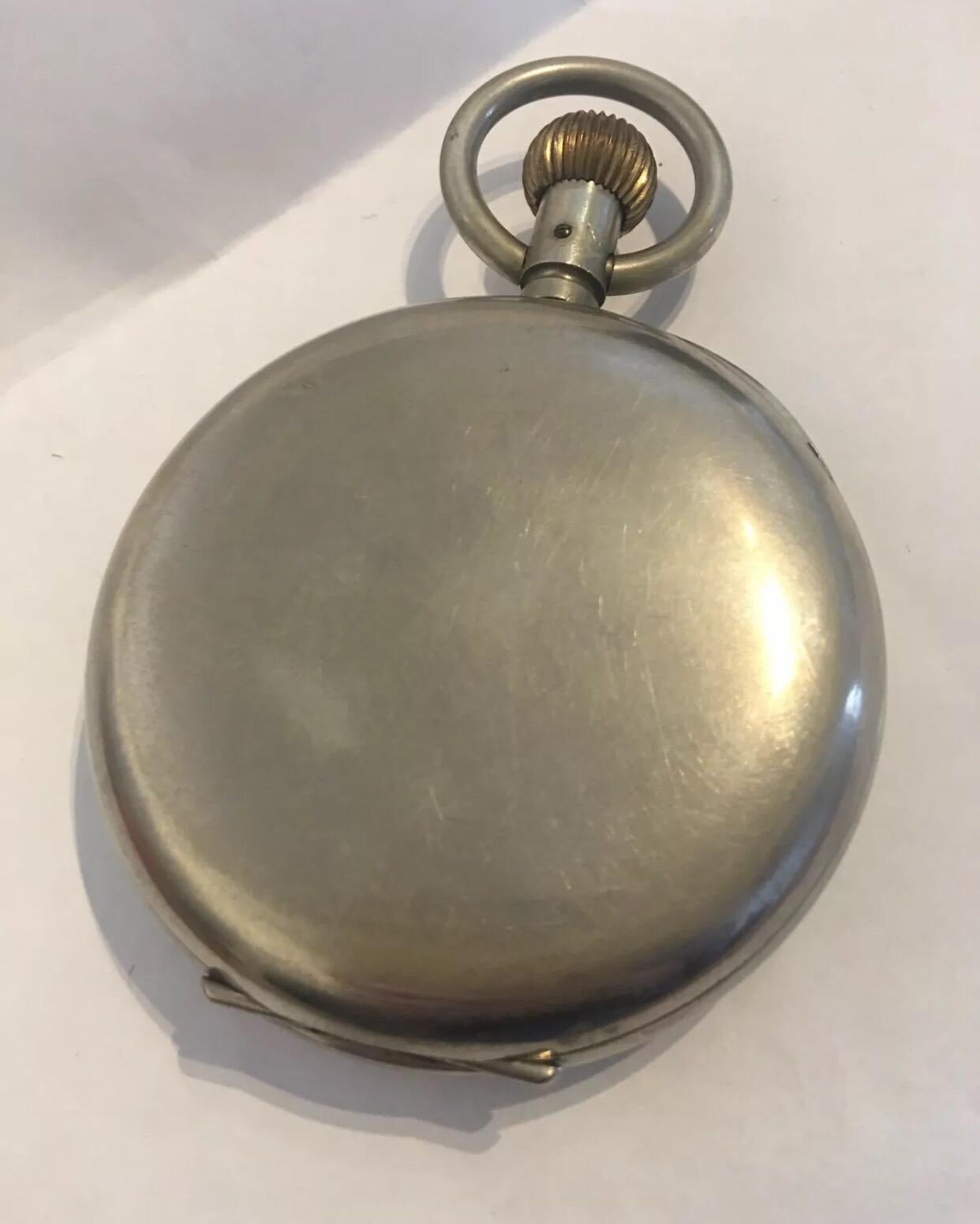 
This big heavy quarter repeater pocket watch is in good working order and ticking well. There is chip on the glass as seen on photo.