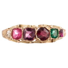 Seltener antiker „Regard-Ring“ 12ct Gelbgold Englisch C/1868