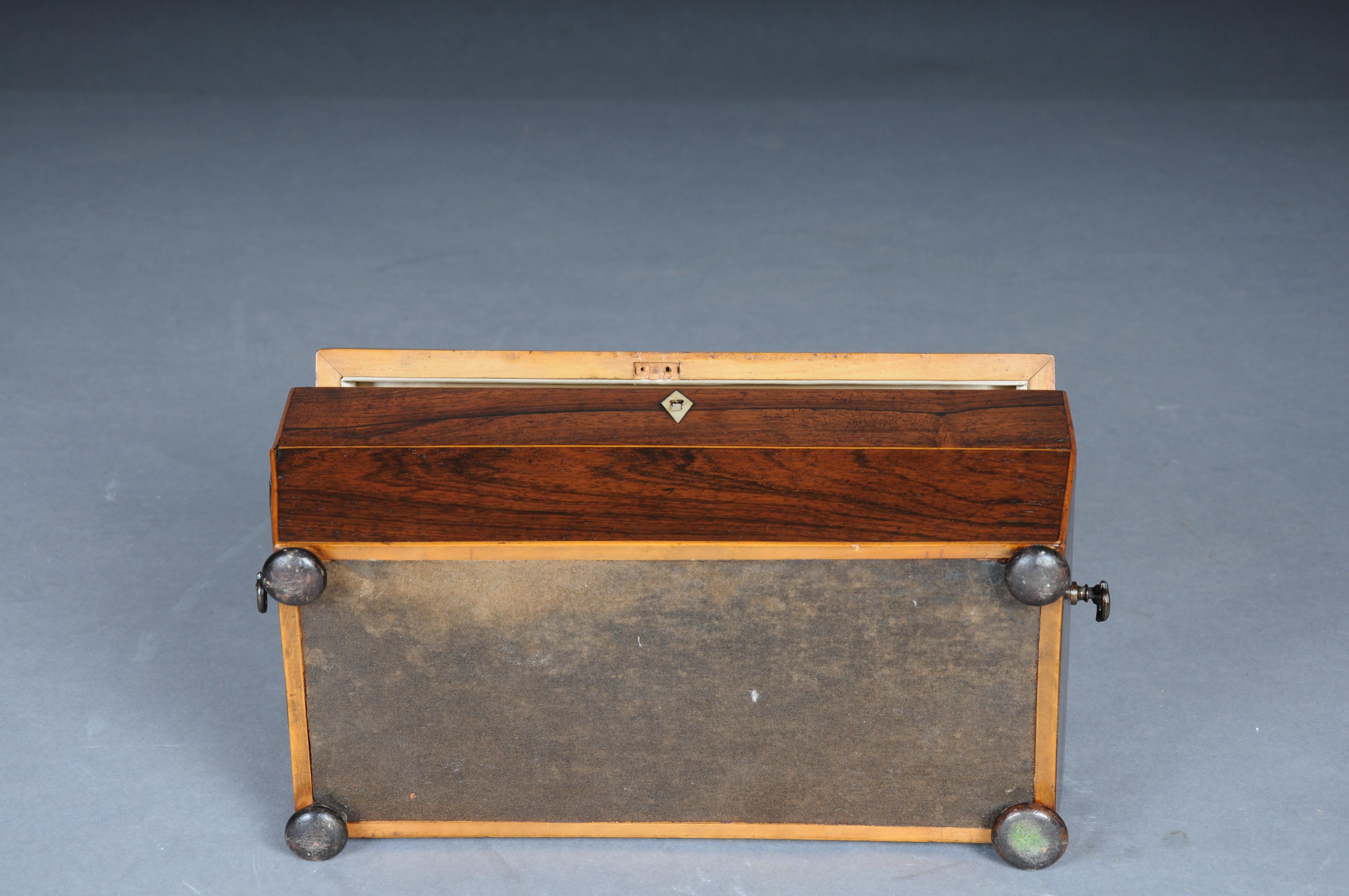 Seltene antike Regency-Schatulle/Box, um 1830, England im Angebot 6