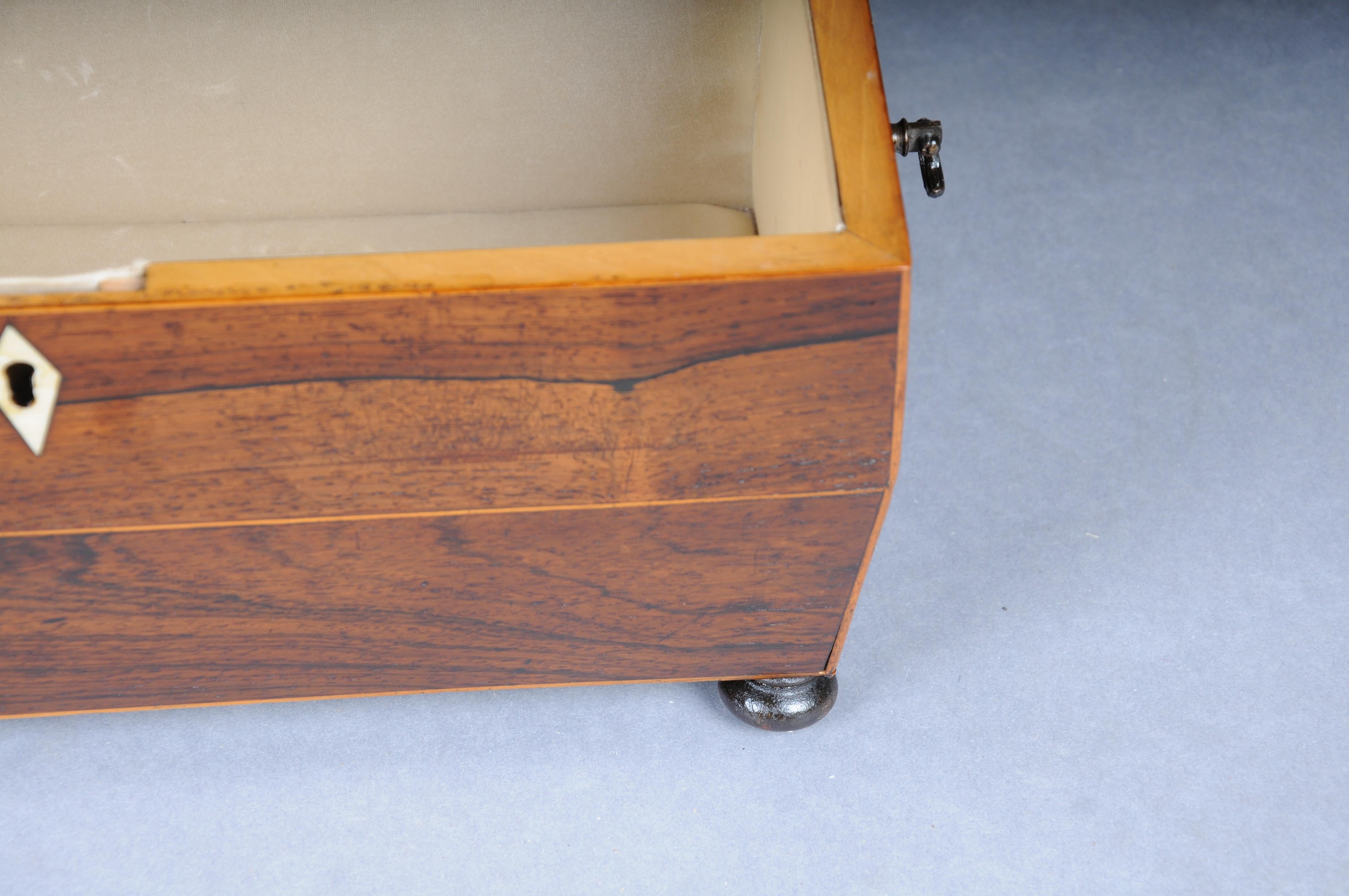 Seltene antike Regency-Schatulle/Box, um 1830, England im Angebot 8