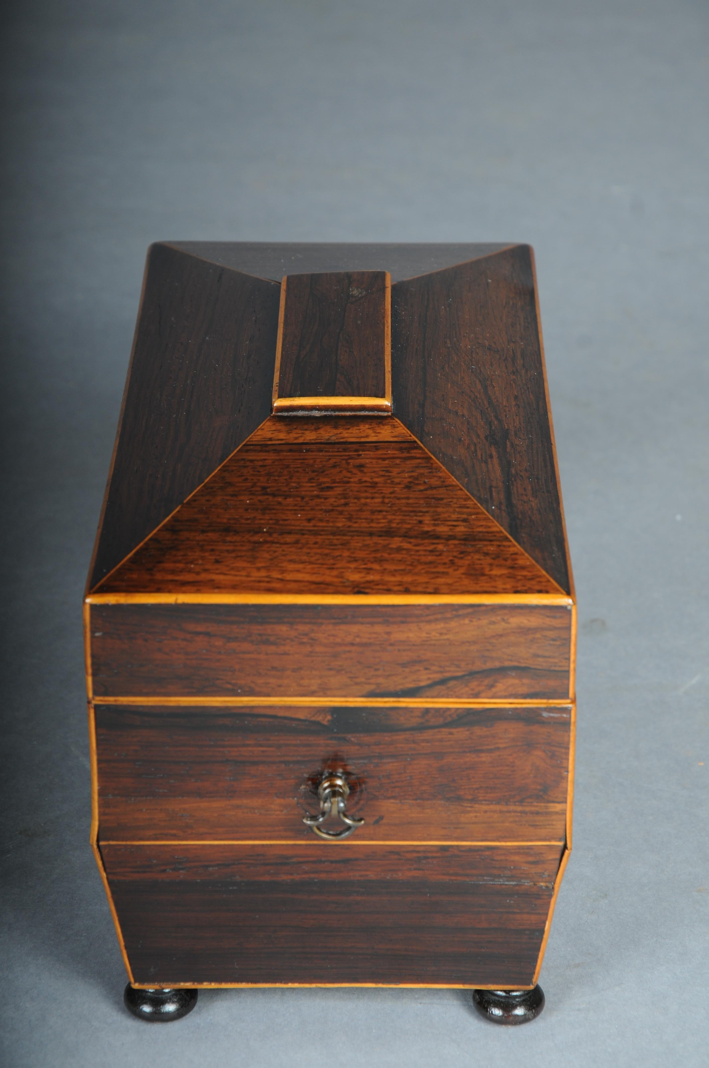 Seltene antike Regency-Schatulle/Box, um 1830, England (Holz) im Angebot