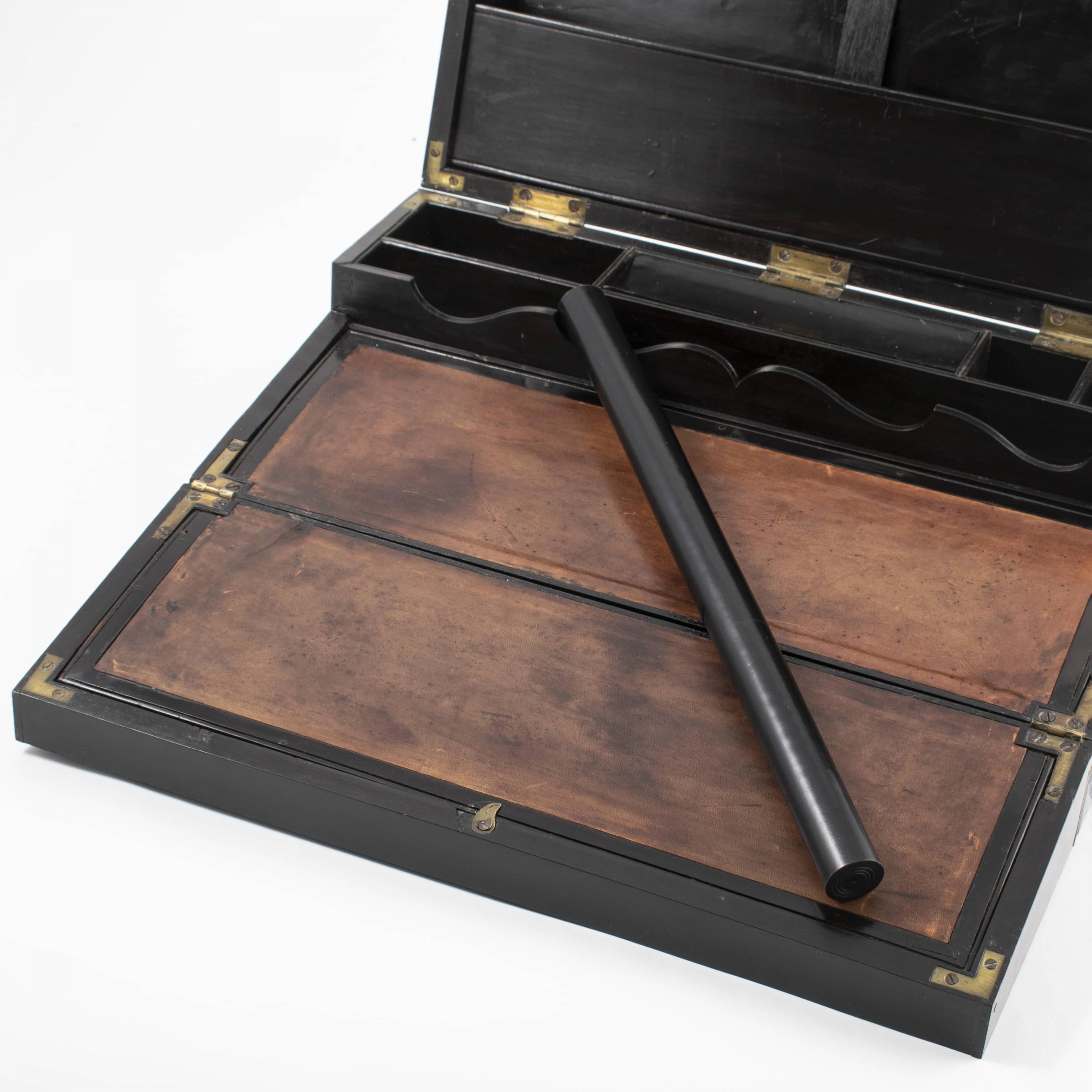Rare Antique Regency Travelling Writing Box, English c 1810-1820 In Good Condition For Sale In Kastrup, DK