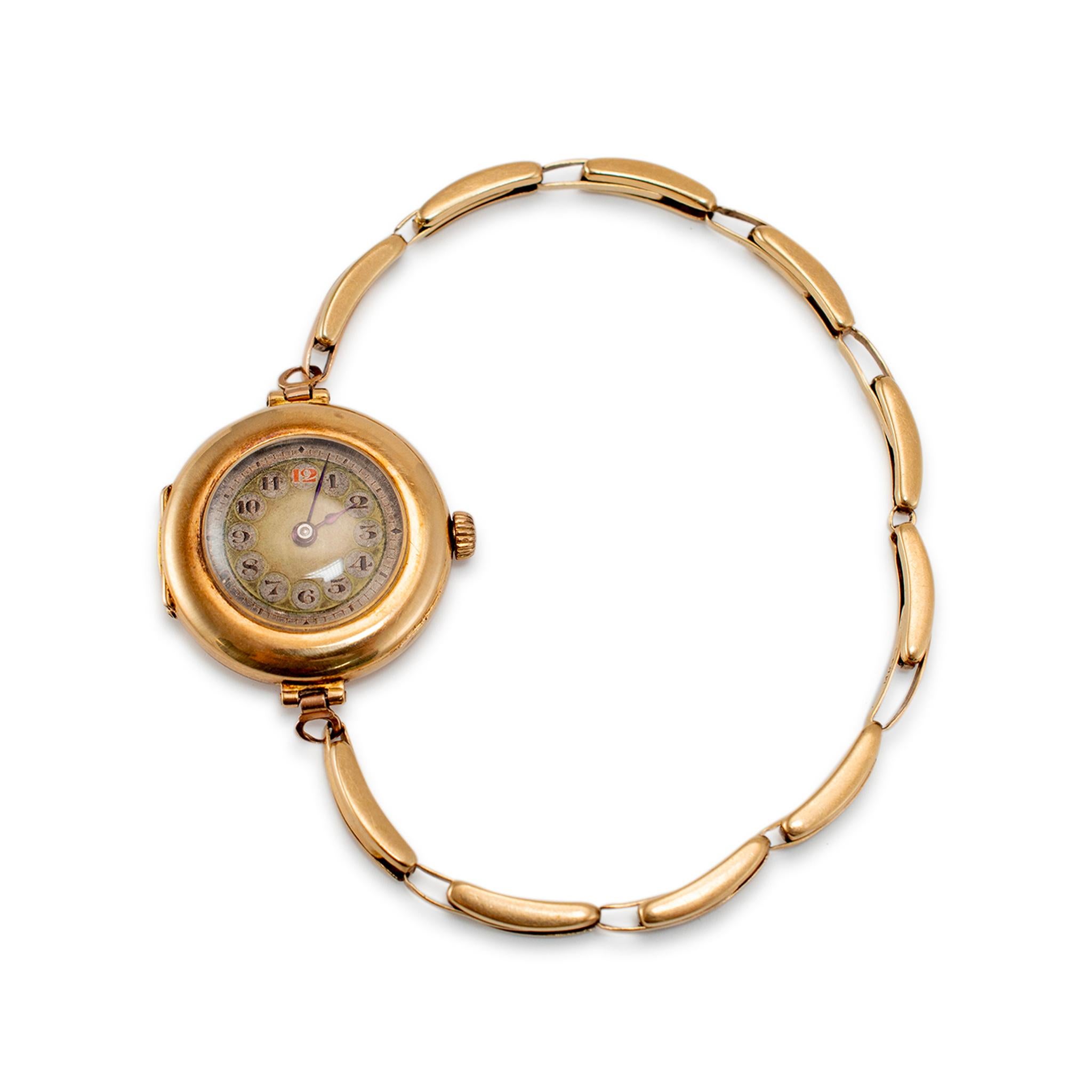 Seltene antike Rolex 1920er Jahre Damenuhr mit Handaufzug 26MM 15K Gelbgold im Zustand „Hervorragend“ im Angebot in Houston, TX