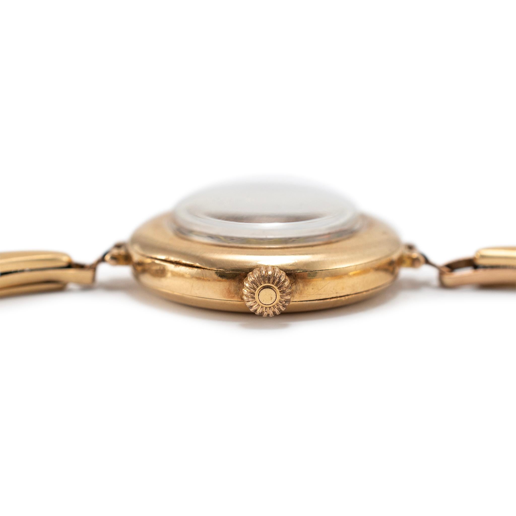 Seltene antike Rolex 1920er Jahre Damenuhr mit Handaufzug 26MM 15K Gelbgold im Angebot 1