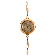 Rare montre Rolex ancienne des années 1920 à remontage manuel 26 mm en or jaune 15 carats pour femmes