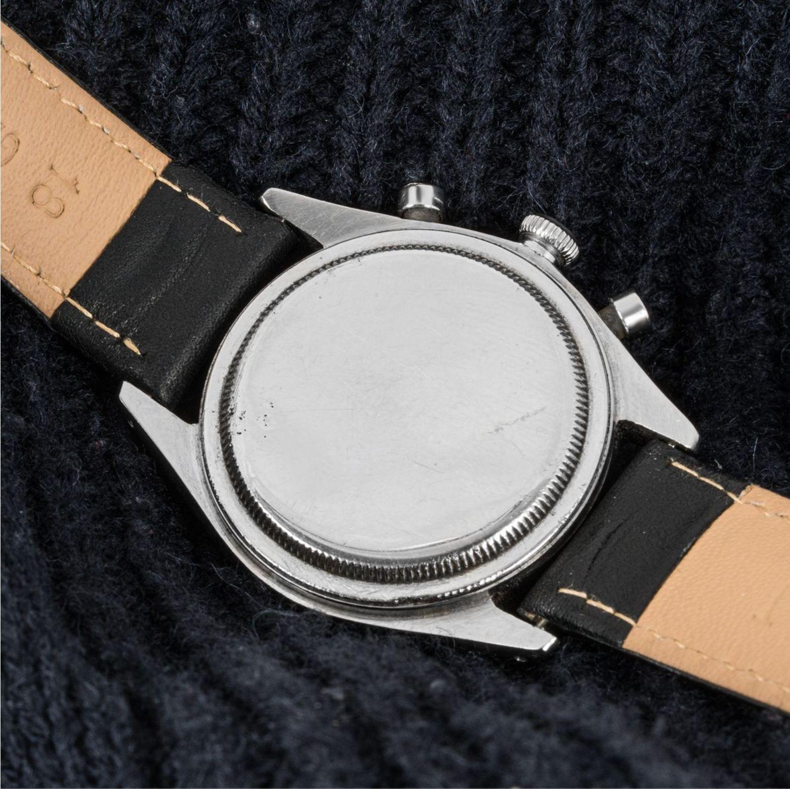 Rolex Montre chronographe ancienne rare en acier inoxydable Pour hommes en vente