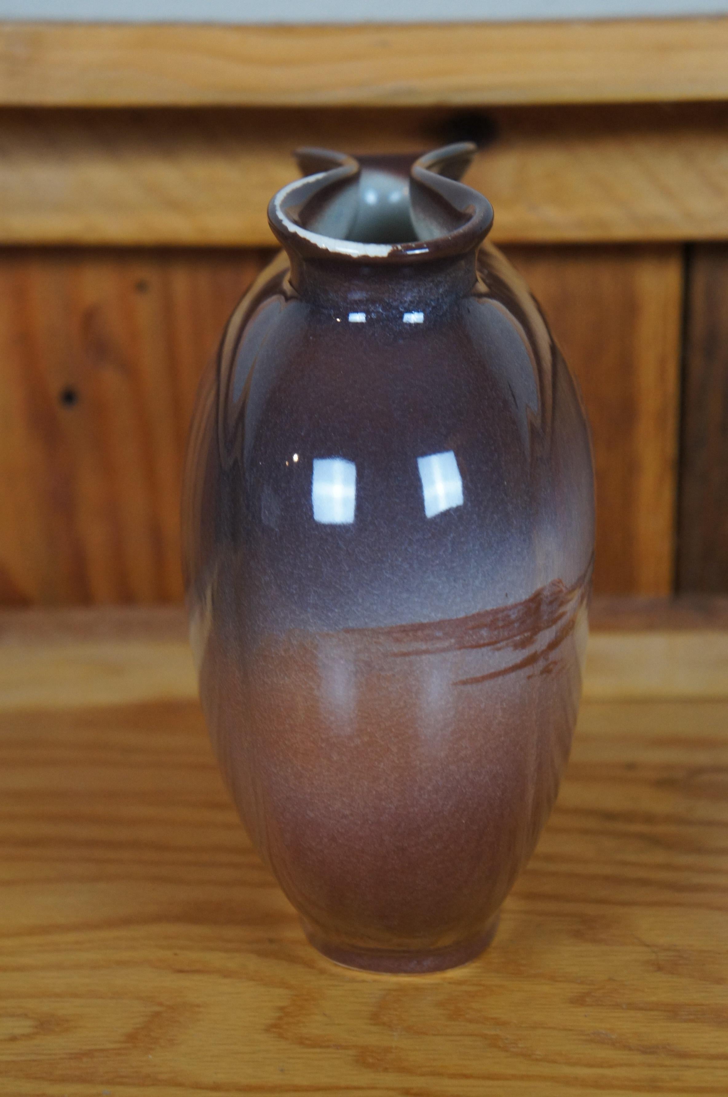1896 Raro Antico Kataro Shirayamadani Alce Cervo Cuscino Vaso 8