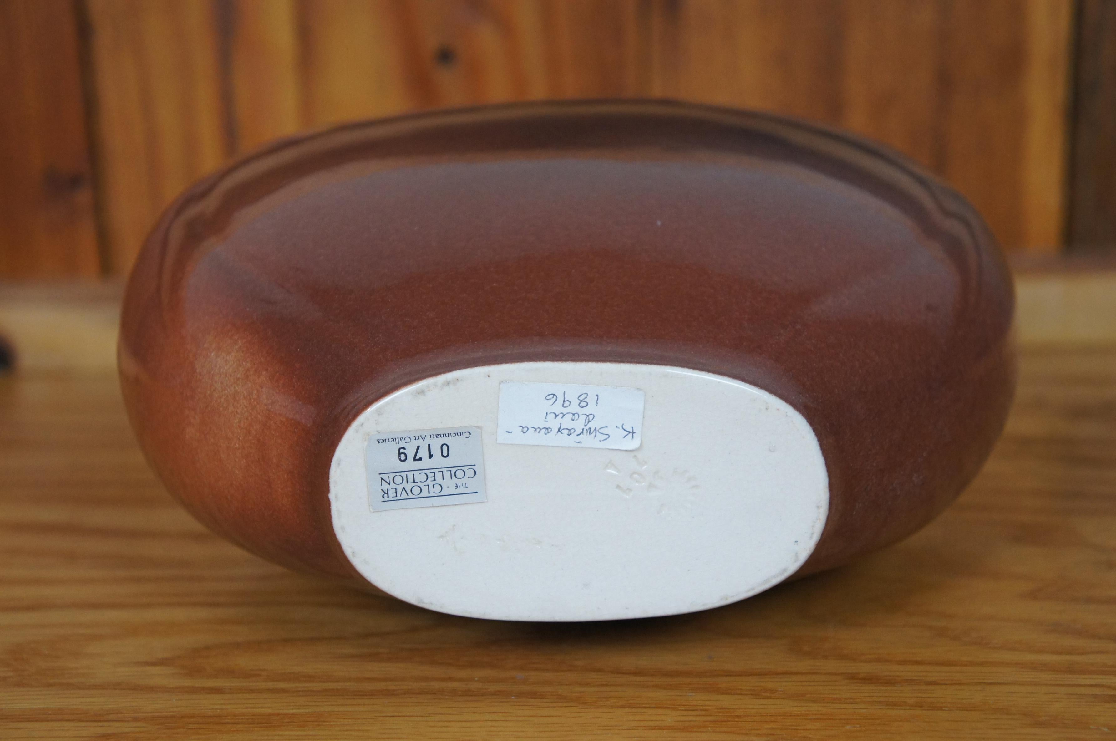 1896 Raro Antico Kataro Shirayamadani Alce Cervo Cuscino Vaso 8