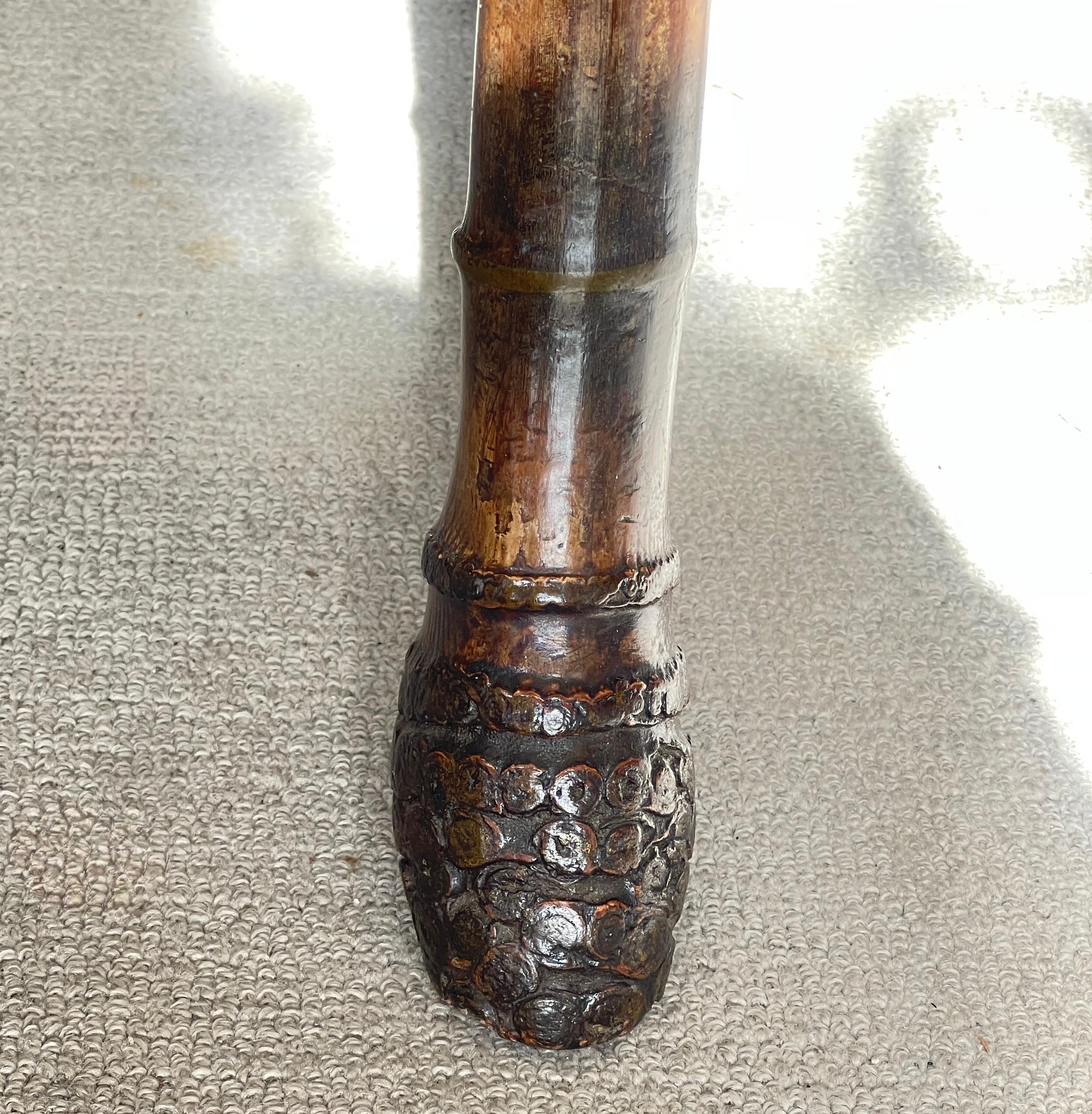 Rare Antique Root Bamboo & Lacquer Tray Table by Perret Et Vibert, C.1870-1890 For Sale 7