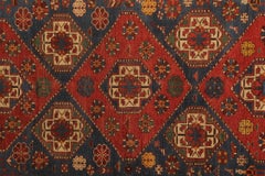 Rare Antique Rug Caucasian Oriental Rug Handmade Carpet from Shirvan Area CHR56