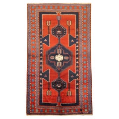 Seltener antiker kaukasischer orientalischer Teppich, handgefertigter Teppich aus Shirvan Area CHR56