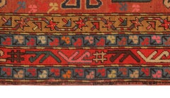 Rare Antique Rug Caucasian Oriental Rug Handmade Carpet from Shirvan Area