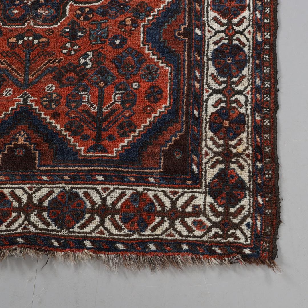 Hollywood Regency Rare Antique Rug Caucasian Oriental Rug Handmade Carpet Rustic Qashqai Area Rug For Sale