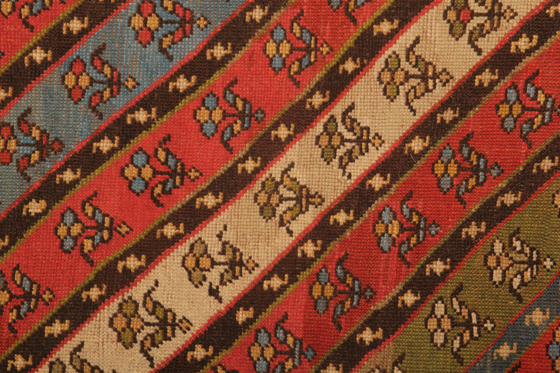 Ein hervorragendes Beispiel für die traditionelle kaukasische Teppichweberei aus der Region Schirwan. Dieser gestreifte Teppich ist ein  Boden Design gemusterte Teppiche, die das beste Element der Wohnkultur Objekte sein kann, um Wärme an die Umwelt