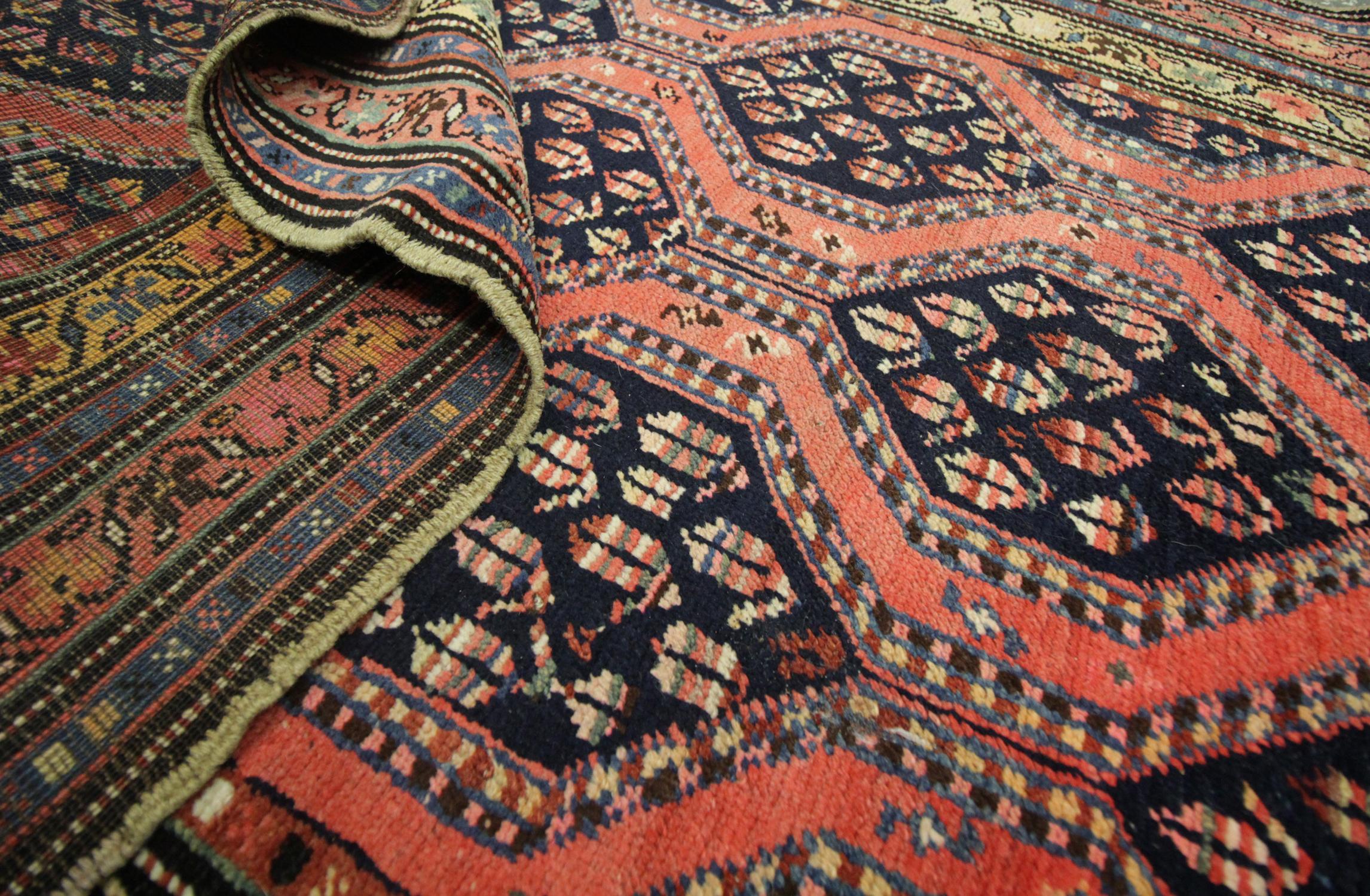 Rare Antique Rug Caucasian Rug Blush Pink Carpet Oriental Rugs for Sale In Excellent Condition For Sale In Hampshire, GB