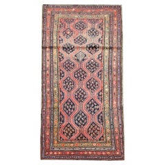 Rare Antique Rug Caucasian Rug Blush Pink Carpet Oriental Rugs for Sale