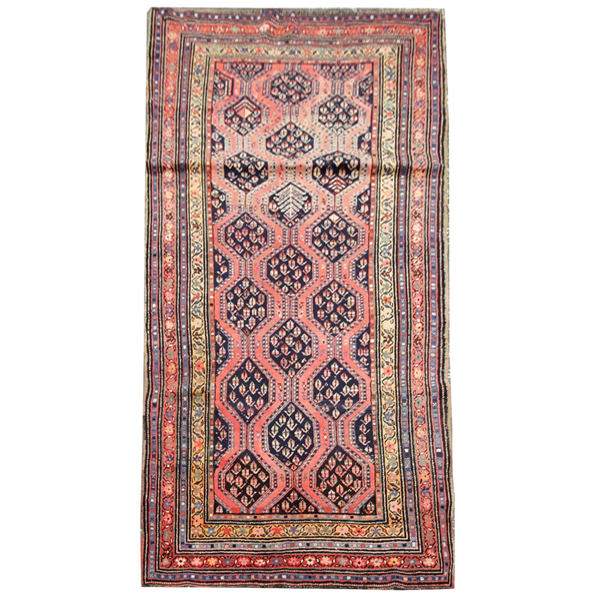 Rare Antique Rug Caucasian Rug Handmade Carpet Oriental Rugs for Sale For Sale