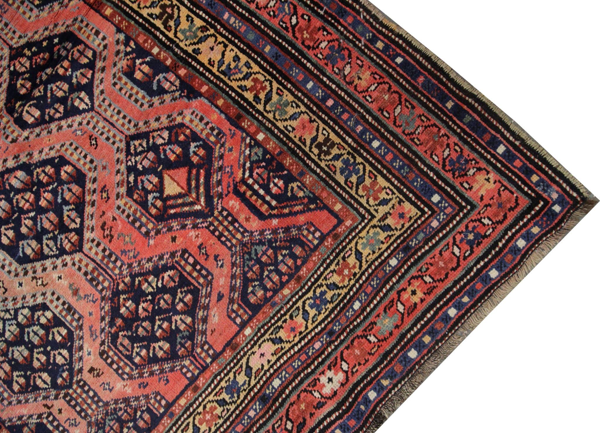 Rare Antique Rug Caucasian Rug Karabagh Handmade Carpet Oriental Rugs for Sale For Sale 3