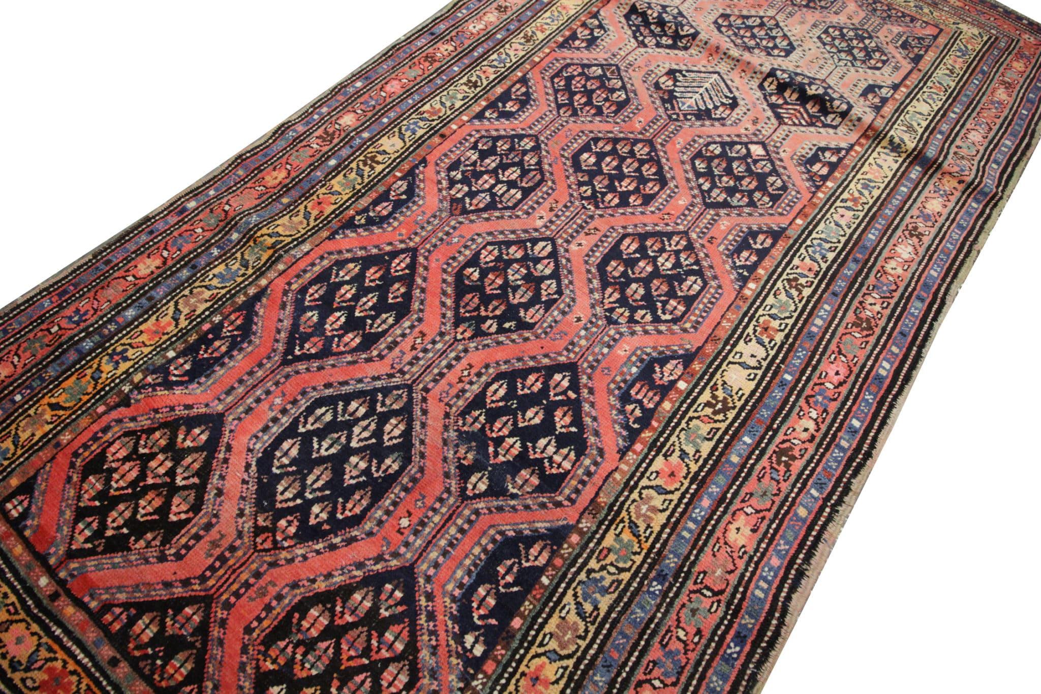 Hand-Knotted Rare Antique Rug Caucasian Rug Karabagh Handmade Carpet Oriental Rugs for Sale For Sale