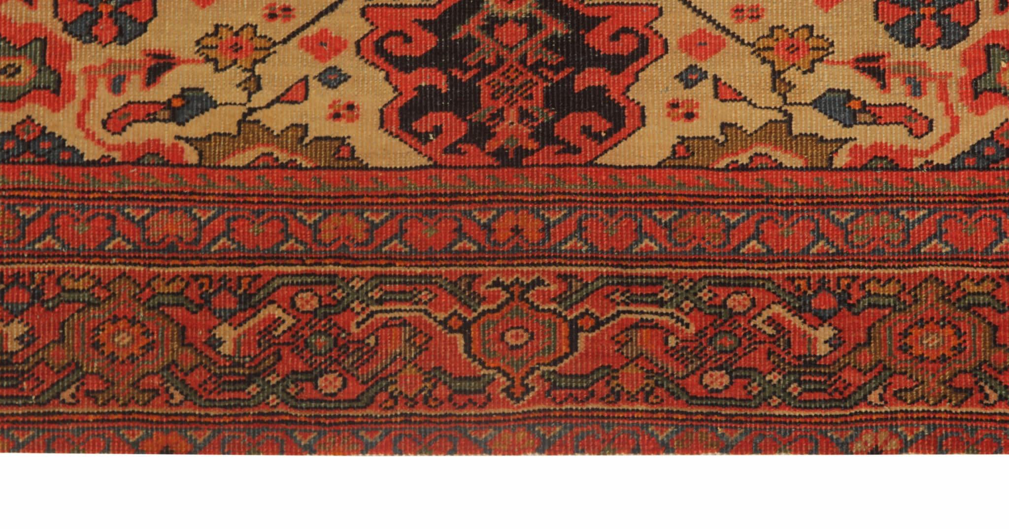 Persian Rare Antique Rug Malayer Rug All Over Handmade Carpet For Sale