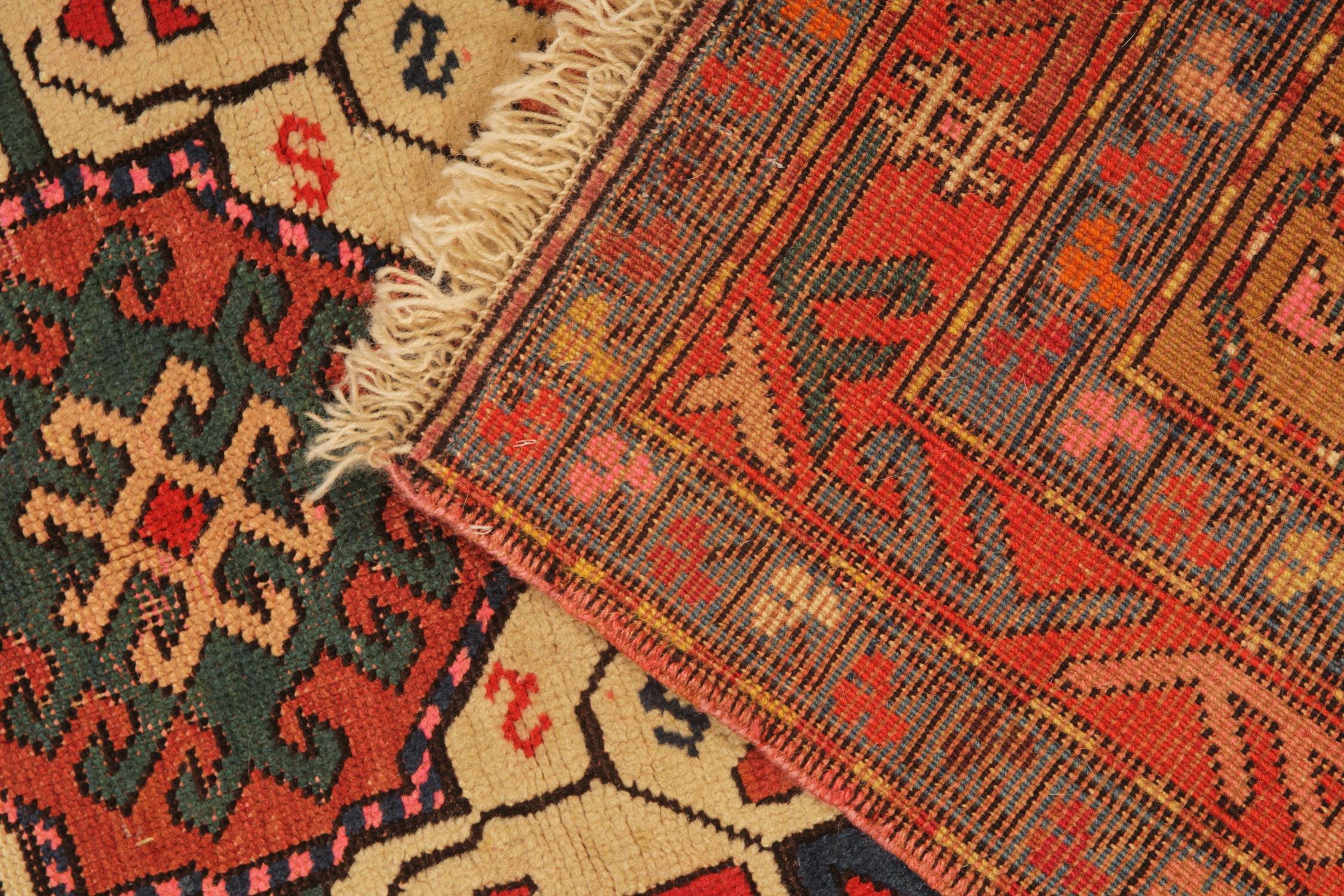 Late 19th Century Rare Antique Rugs Elegant Geometric Red Rugs Dragon Traditional Kazak Rug Carpet
