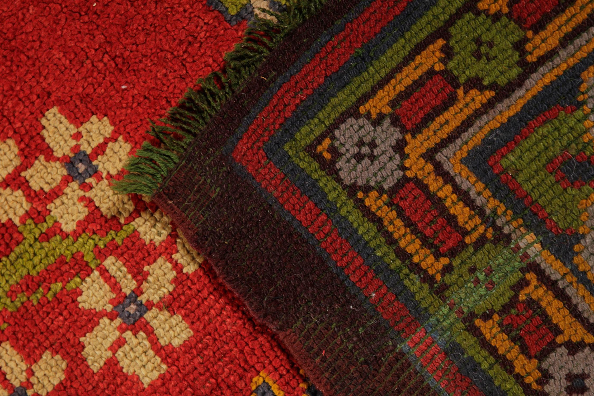 Rare Antique Rugs Irish Donegal Traditional Red Wool Carpet for Sale