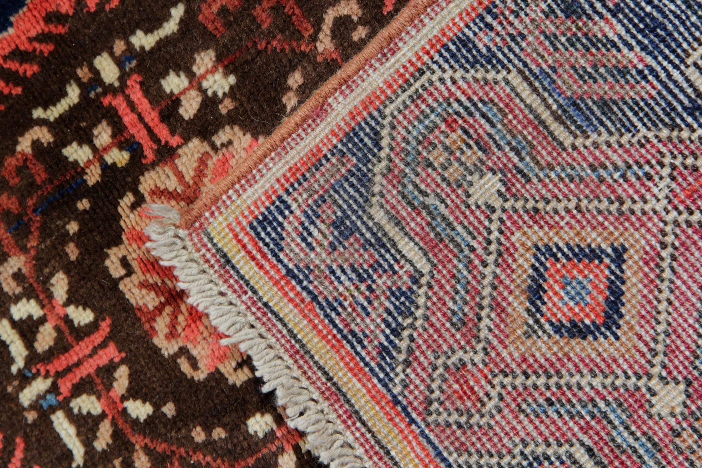 East Turkestani Rare Antique Rugs, Oriental Rugs Traditional Red Handmade Carpet from Khotan