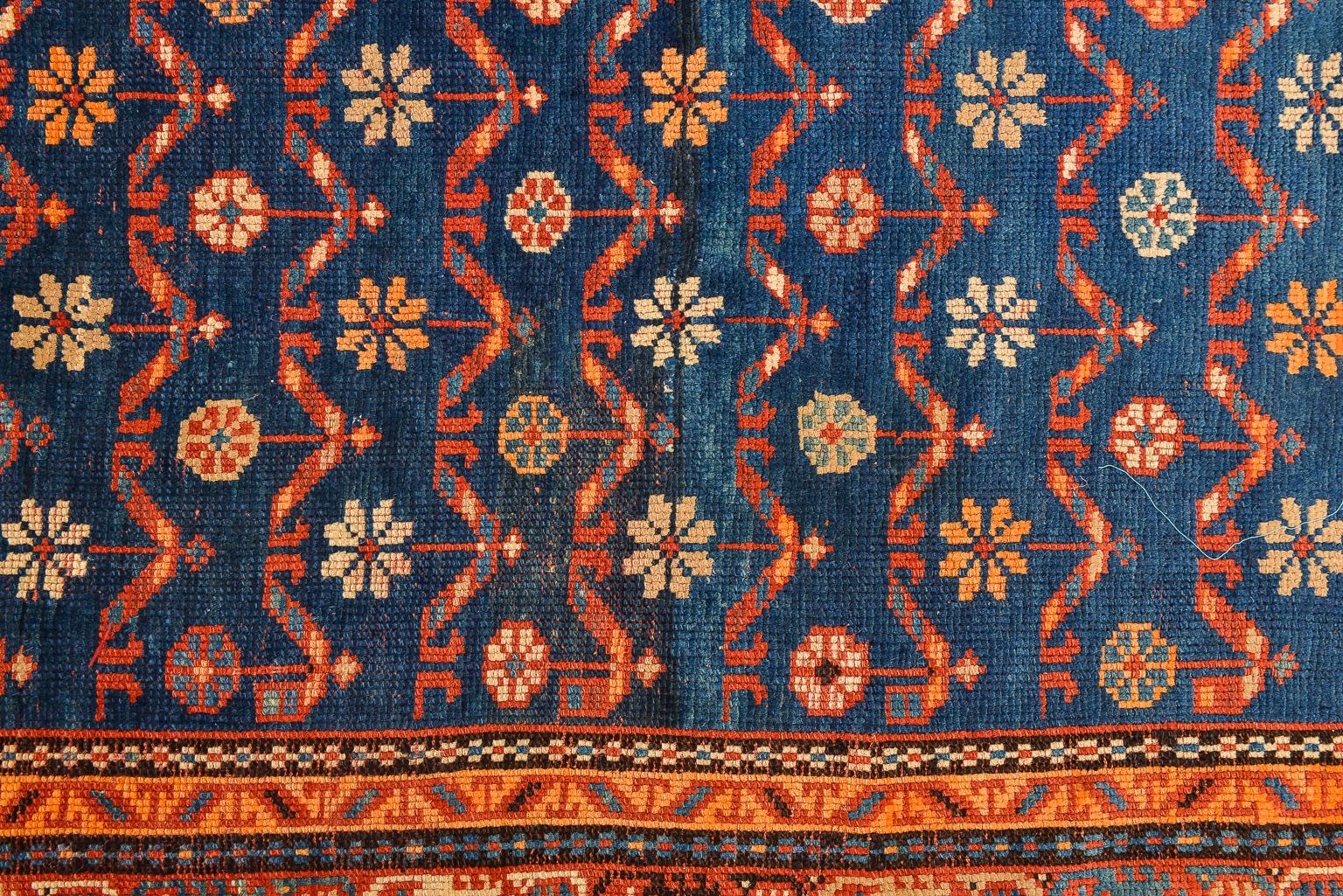 Hand-Knotted Rare Antique Dated Long Caucasian KARABAGH Runner  For Sale
