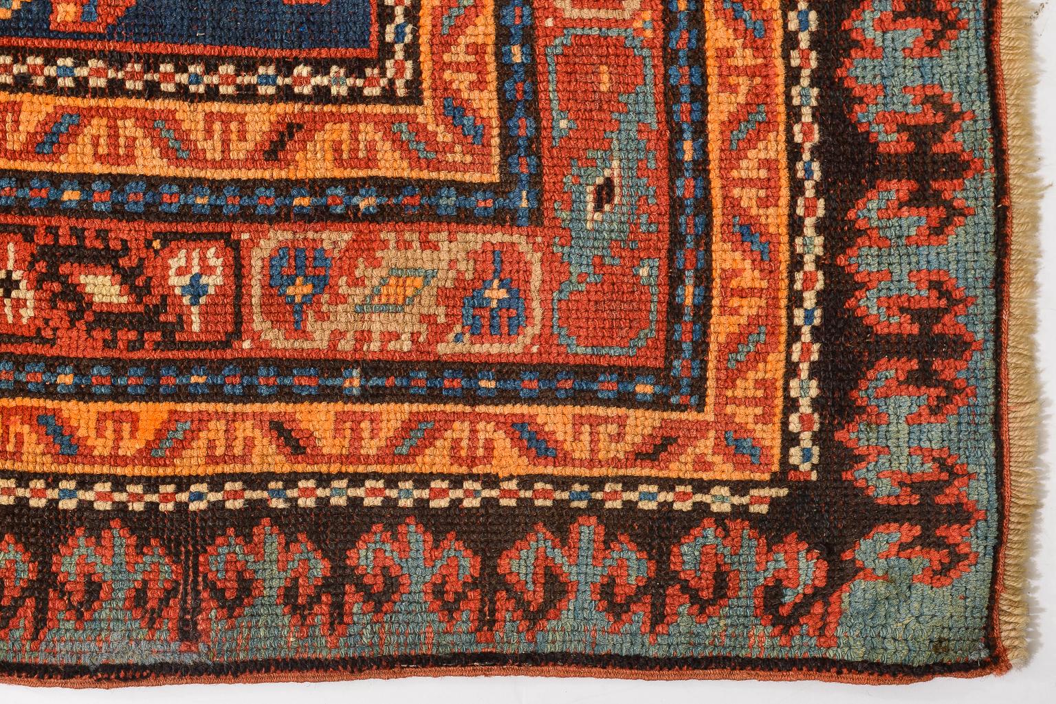 Wool Rare Antique Dated Long Caucasian KARABAGH Runner  For Sale