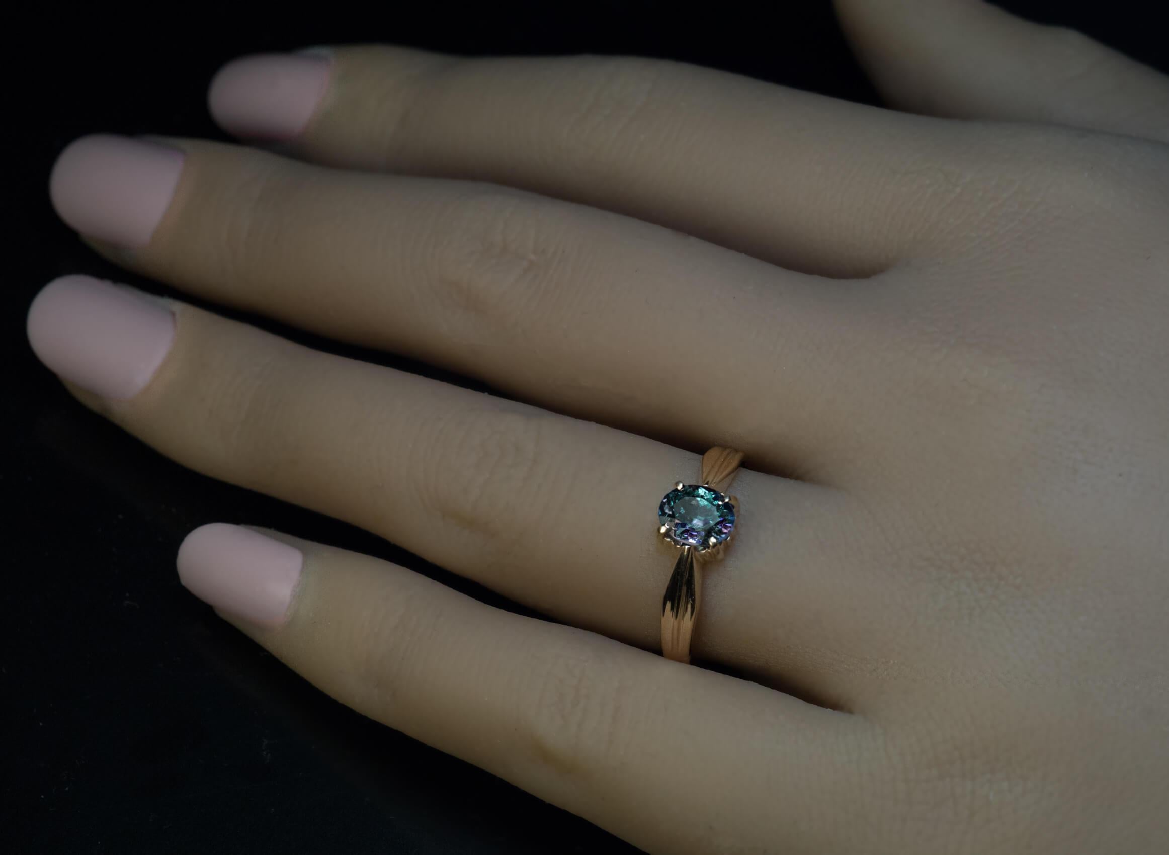 antique russian alexandrite ring