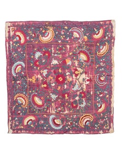 Rare Antique Shakrisabz Suzani, Uzbekistan, mid 19th C.