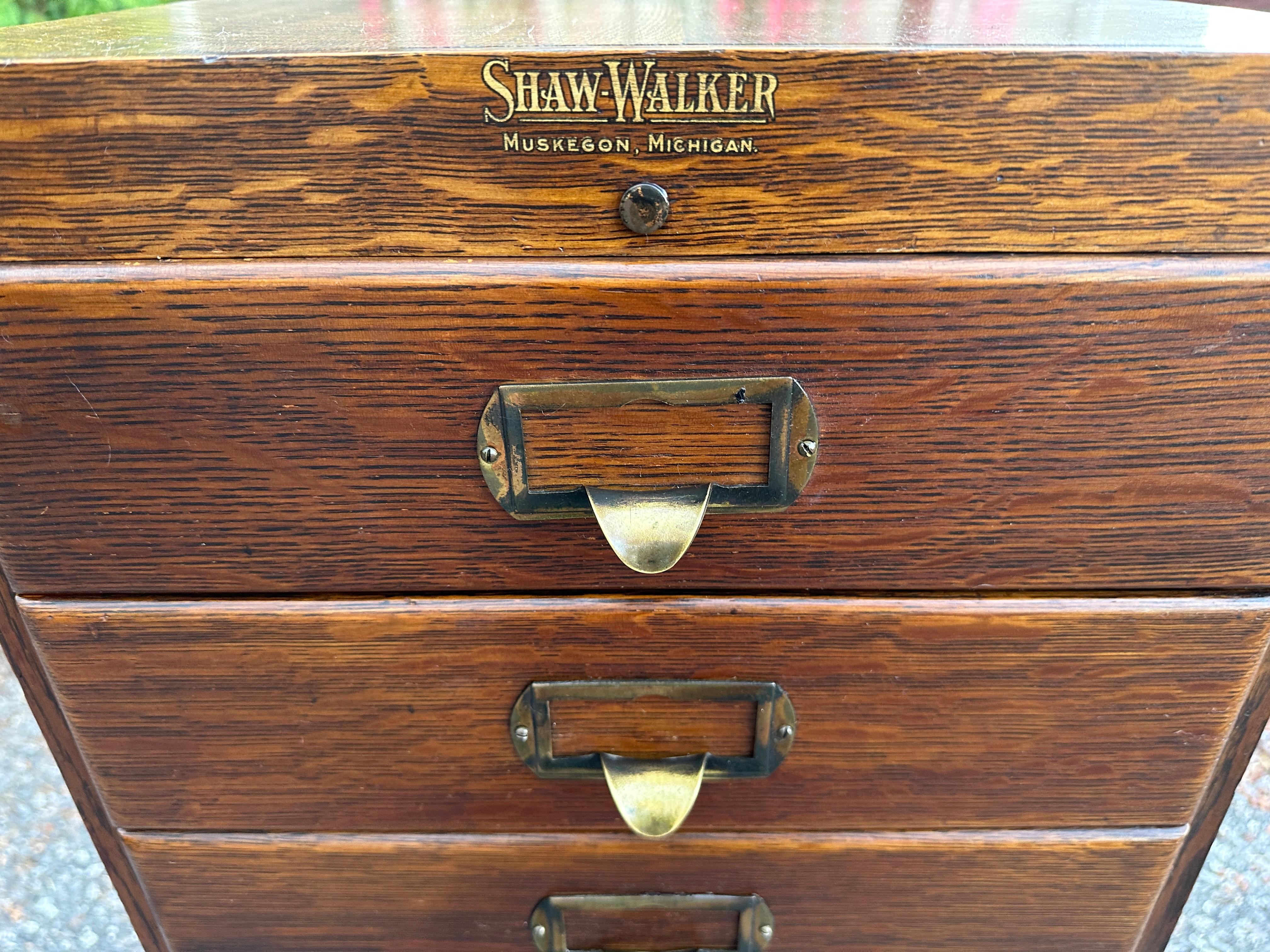 Seltene Antiquitäten   SHAW WALKER   Aktenschrank in voller Größe - W5003            VERKAUF  20% im Angebot 7