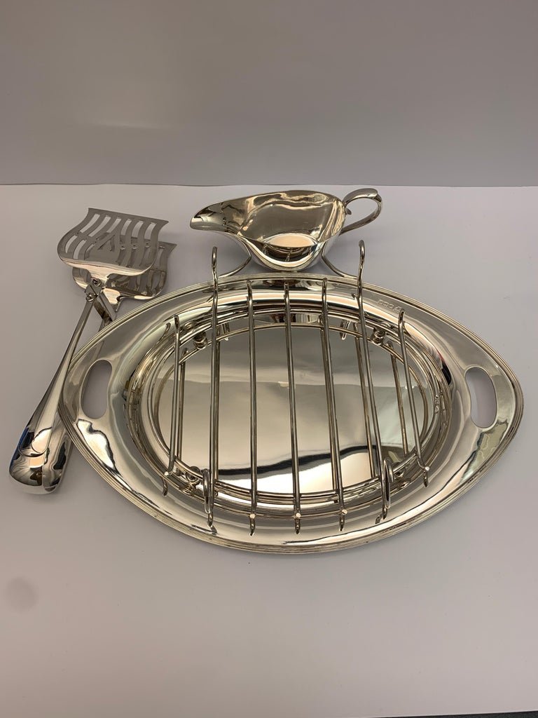 Rare Antique Silver Asparagus Serving Dish, 1920s For Sale at 1stDibs