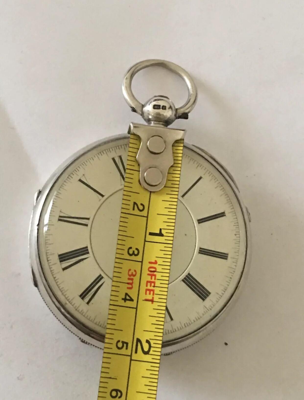 Rare Antique Silver Pocket / Stop Watch Signed John Johnson Preston For Sale 1