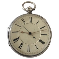 Rare Antique Silver Pocket / Stop Watch Signed John Johnson Preston