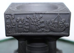 Rare Antique Slate Grand Tour Souvenir of Winchester Cathedrals Font Holy Water