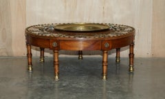 Rare Antique Spanish Early 19th Century "Brasero" Firepit Table Removable Dish