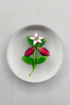 Rare Antique St. Louis Floral Lampwork Glass Floral Paperweight ca. 1850
