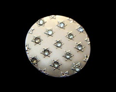 Rare Antique 'Star of David' Brooch / Pin with Crystals - France - Circa 1880