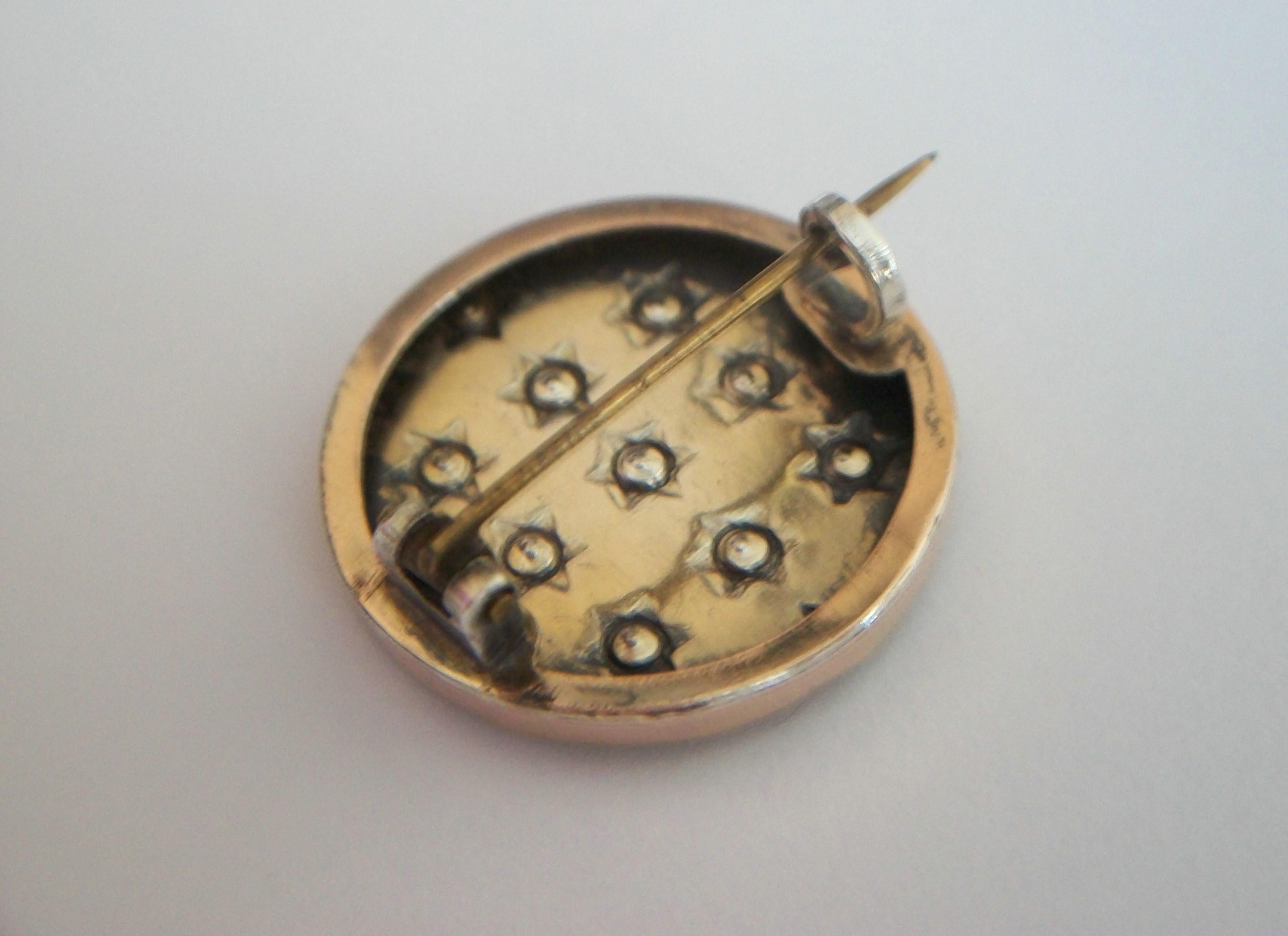 Victorian Rare Antique 'Star of David' Brooch / Pin with Crystals - France - Circa 1880